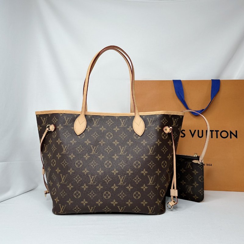LV Neverfull MM老花托特包-1