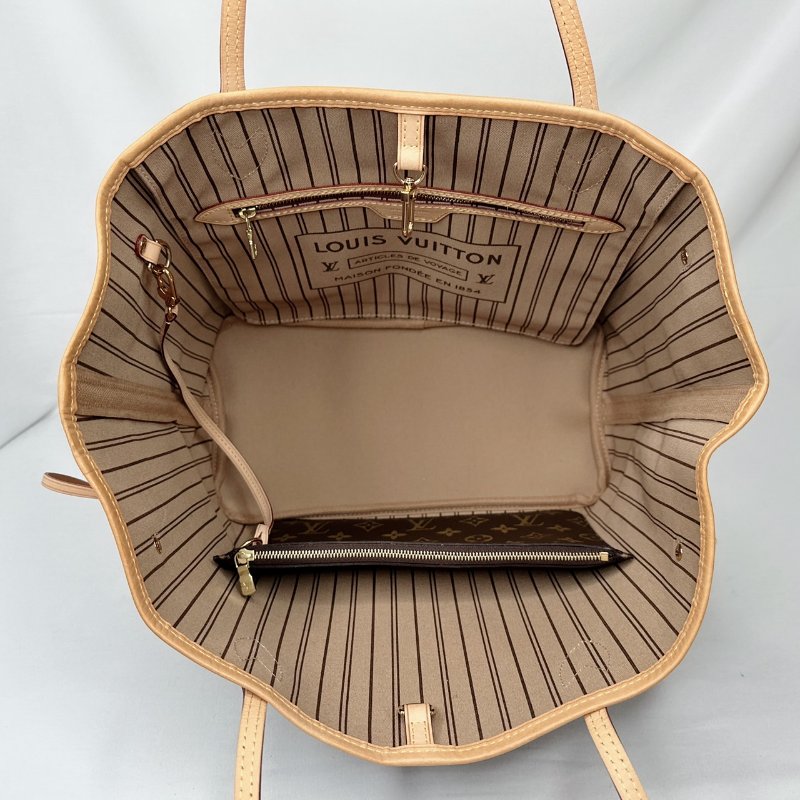 LV Neverfull MM老花托特包-6