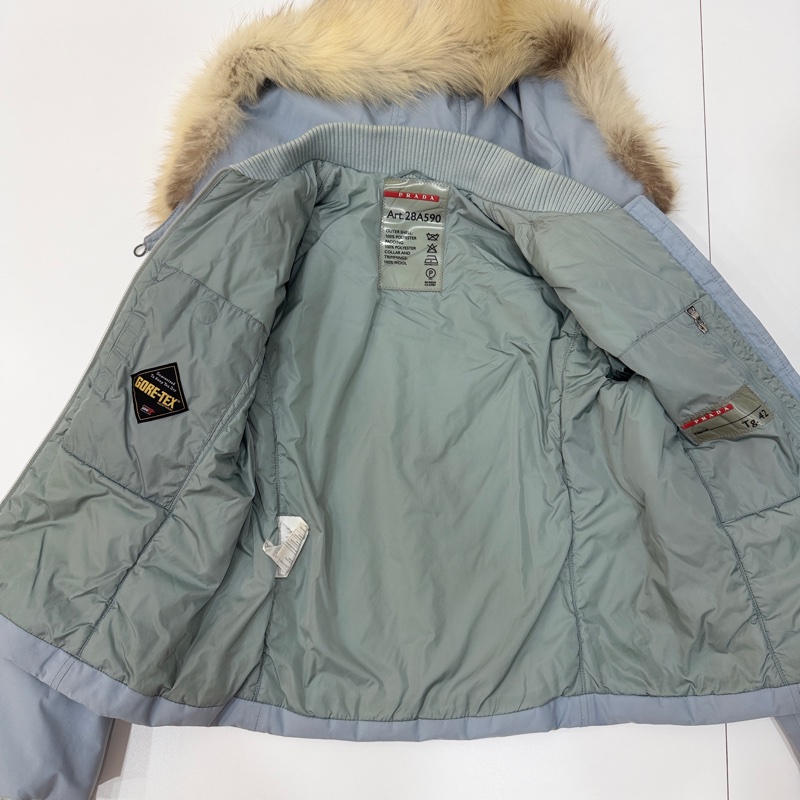 Prada Gore-Tex 連帽 毛領 防水外套 防風外套 夾克 外套-10