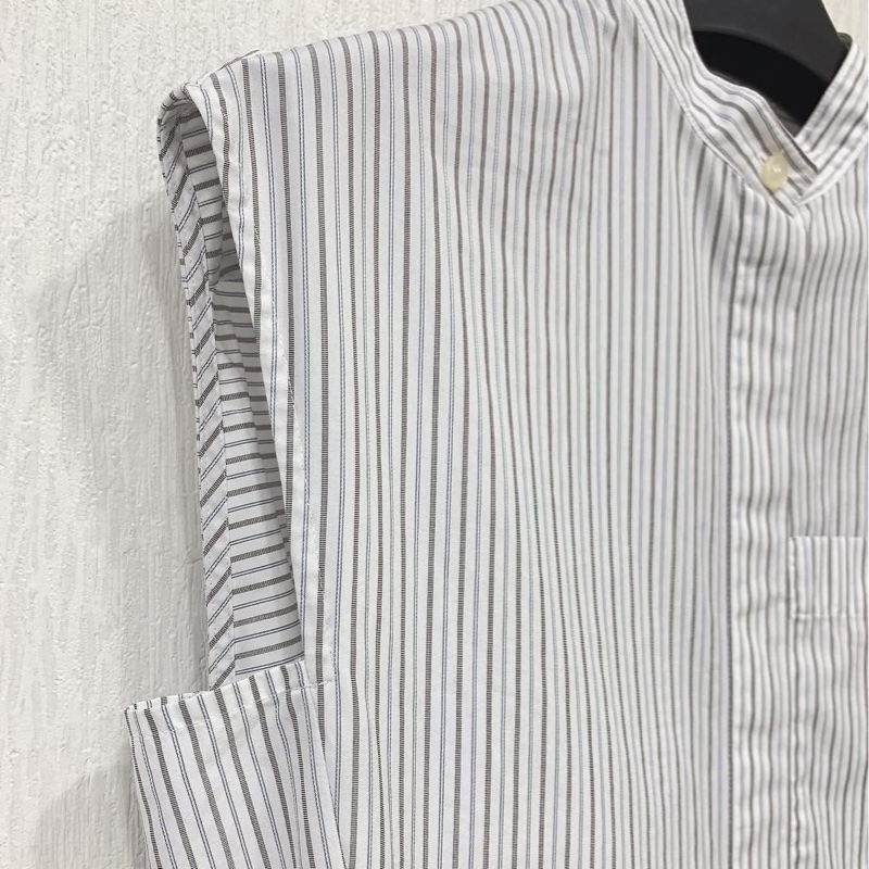 BURBERRY  London England 直條紋腰帶長版上衣-5