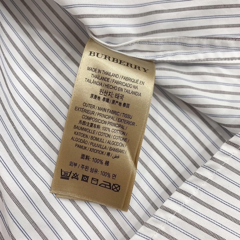 BURBERRY  London England 直條紋腰帶長版上衣-9