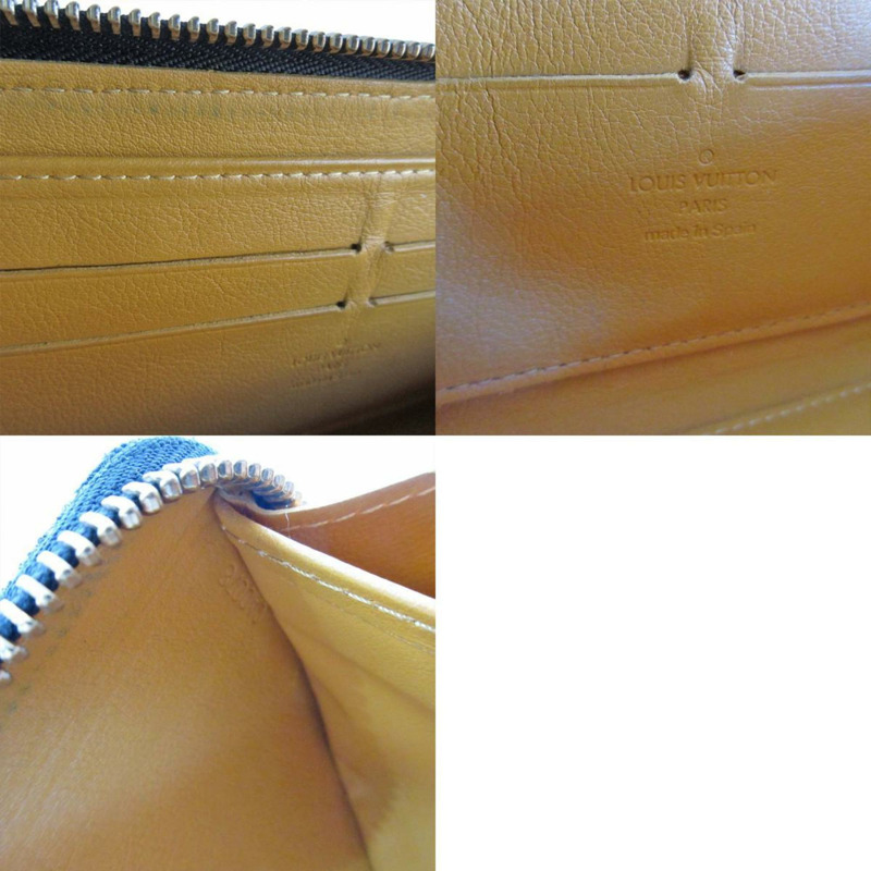 路易威登 LOUIS VUITTON 圓形長皮夾 Monogram Denim Zippy 黑色男士女士 M95614 k0044a-4