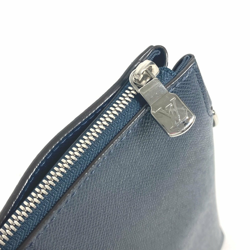 LOUIS VUITTON 路易威登 M33417 Taiga Anton 包肩皮革男士藍色海洋海軍藍-9