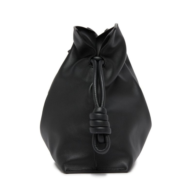 【LOEWE 羅威】Flamenco Clutch 中款 納帕小牛皮 手拿包 肩背包 斜背包 黑色-3