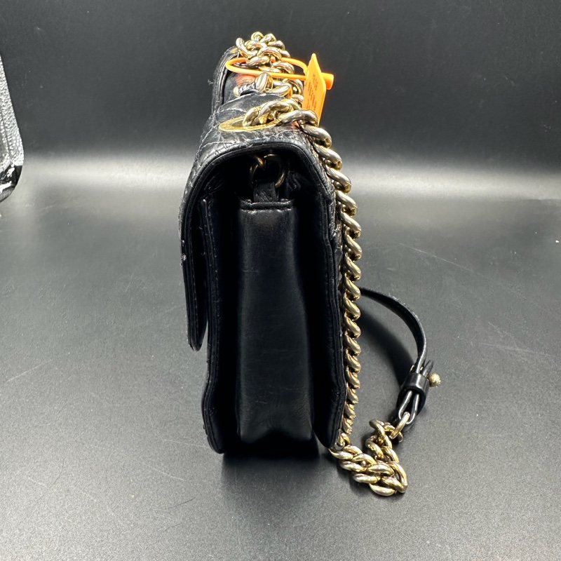 Chanel ·  經典黑金油蠟牛皮孟買鏈條包 中號 全網最低-13