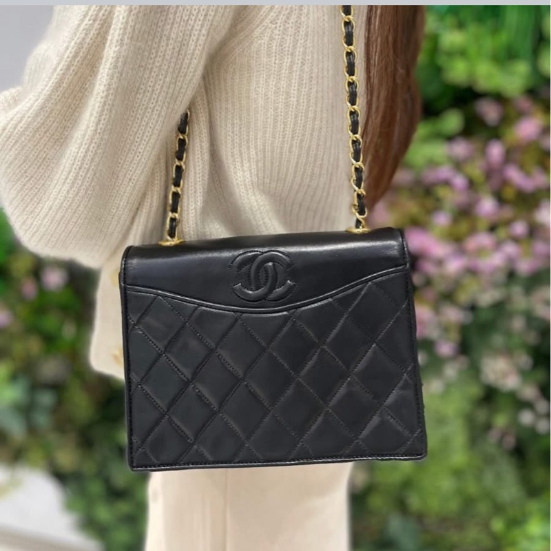 (MYMluxurybag) Chanel 藍黑金 肩背包 斜背包 全皮-41