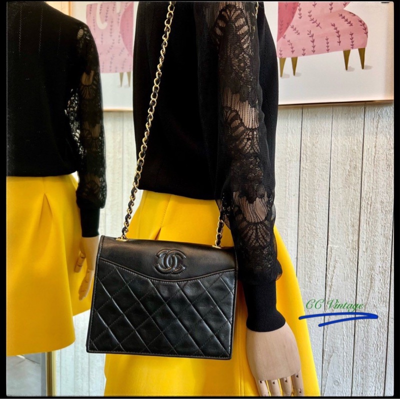 (MYMluxurybag) Chanel 藍黑金 肩背包 斜背包 全皮-42