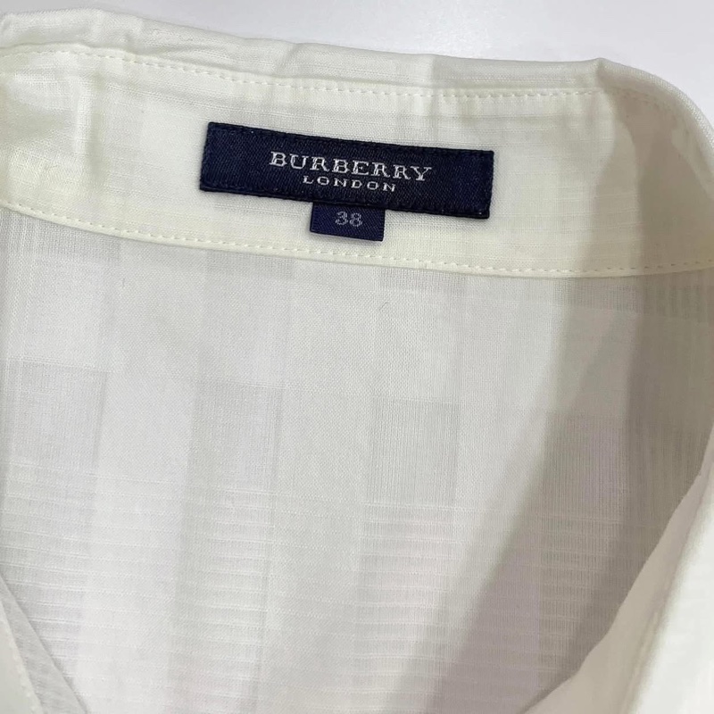 BURBERRY 倫敦 白格紋襯衫式長版背心-7
