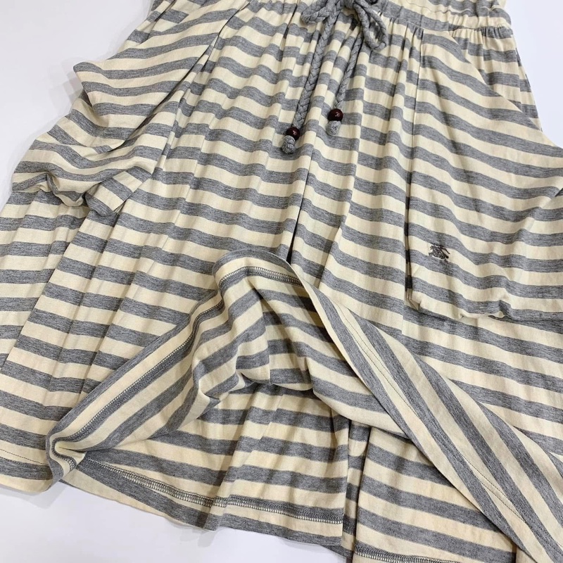BURBERRY 藍標 吊帶橫條休閒洋裝-7