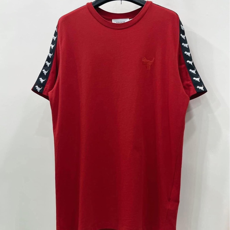 美國COACH 刺繡恐龍長版T-1