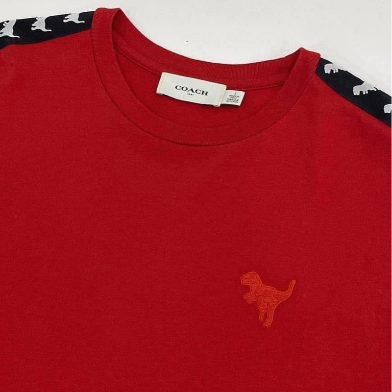 美國COACH 刺繡恐龍長版T-3
