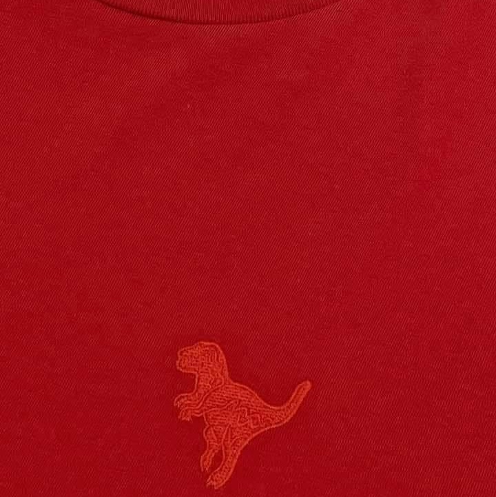 美國COACH 刺繡恐龍長版T-4