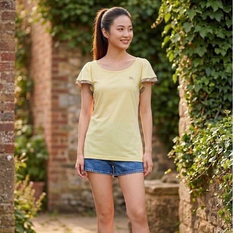 BURBERRY 藍標 格紋袖綁帶戰馬上衣-0