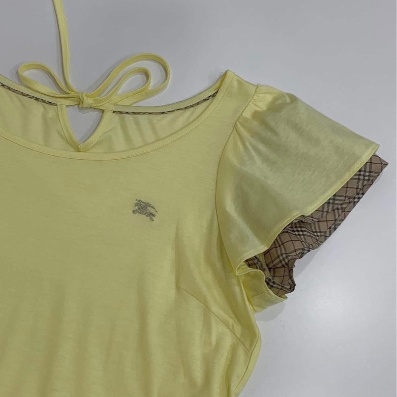 BURBERRY 藍標 格紋袖綁帶戰馬上衣-3