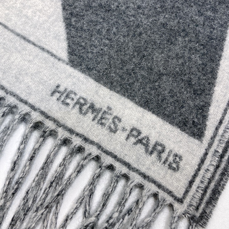 TW4042 Hermes 愛馬仕羊絨圍巾 Camails Jacquard Sarcf Cashmere-23