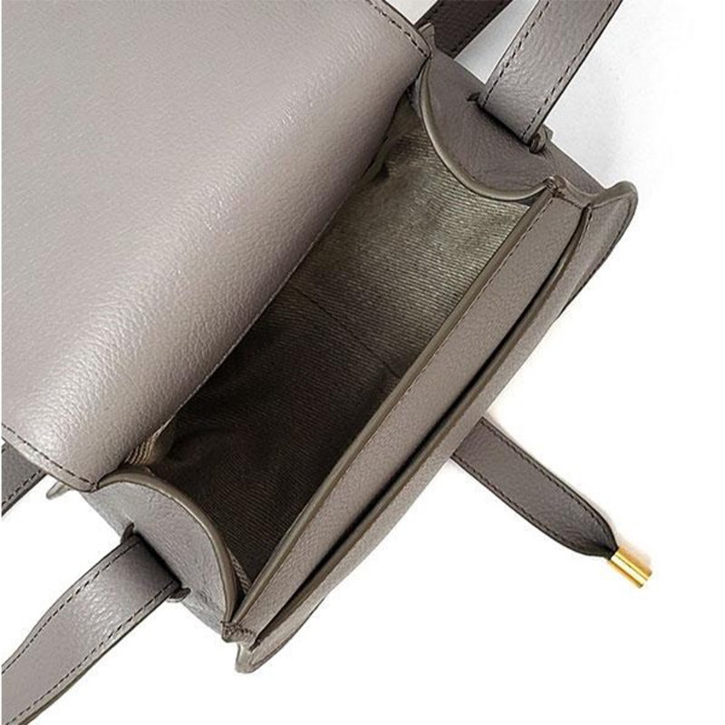 Chloe Small Marcie Saddle Crossbody Bag for Women in Cashmere Grey (CHC22AS680I31-053)-3