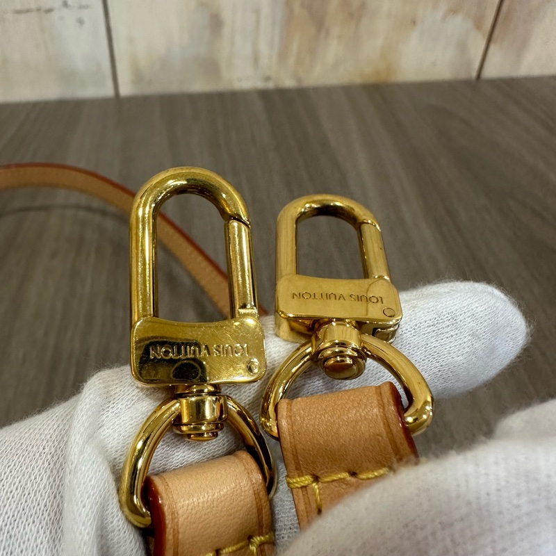 Louis Vuitton N40515米白底帆布藍綠棋盤格Speedy 20斜背包 迷你波士頓-67