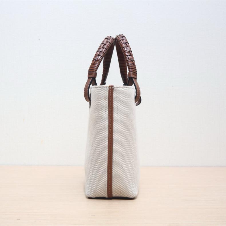 LOEWE(羅意威) Anagram Tote經典壓花斜挎包 迷你 22 米色 帆布-1