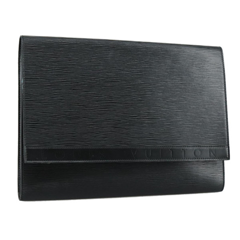 路易威登 Epi Pochette Amberop 手拿包 黑色 M52582 LV 授權 107076