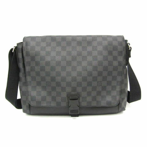 路易威登 Damier Graphite 郵差包 MM N41458 男士郵差包，單肩包 Damier Graphite