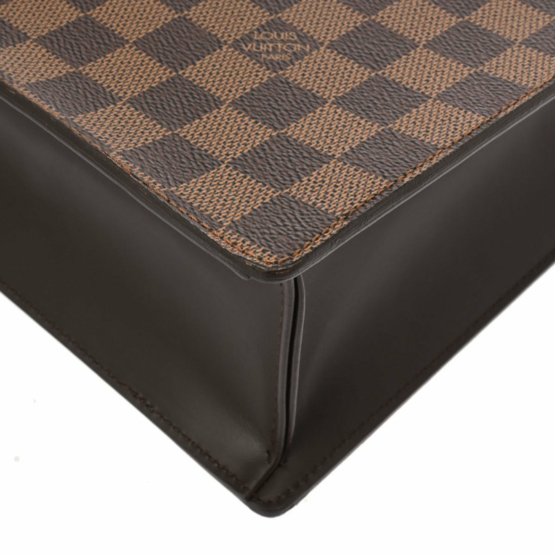LOUIS VUITTON Damier Venice 小號托特包棕色 N51145 男女通用帆布手提包-7