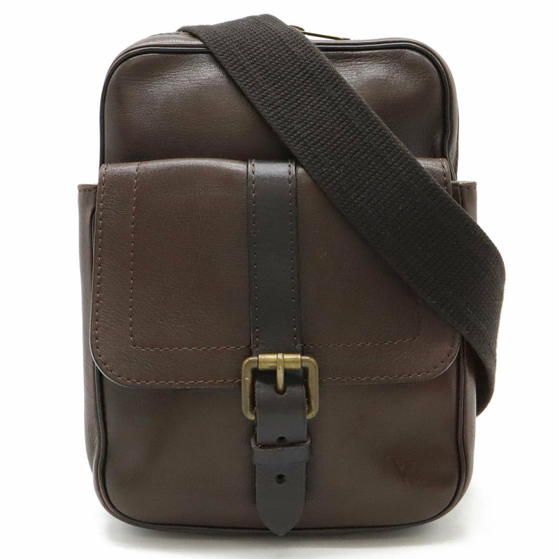 LOUIS VUITTON 路易威登 Utah Iroquois 單肩包 皮革 Cafe 深棕色 M92534-0