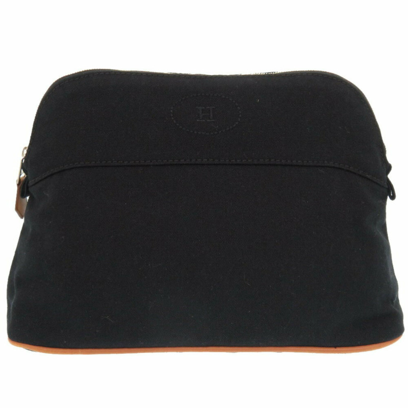 愛馬仕 Bolide Pouch 25 毫米棉質黑包 0761 HERMES-1
