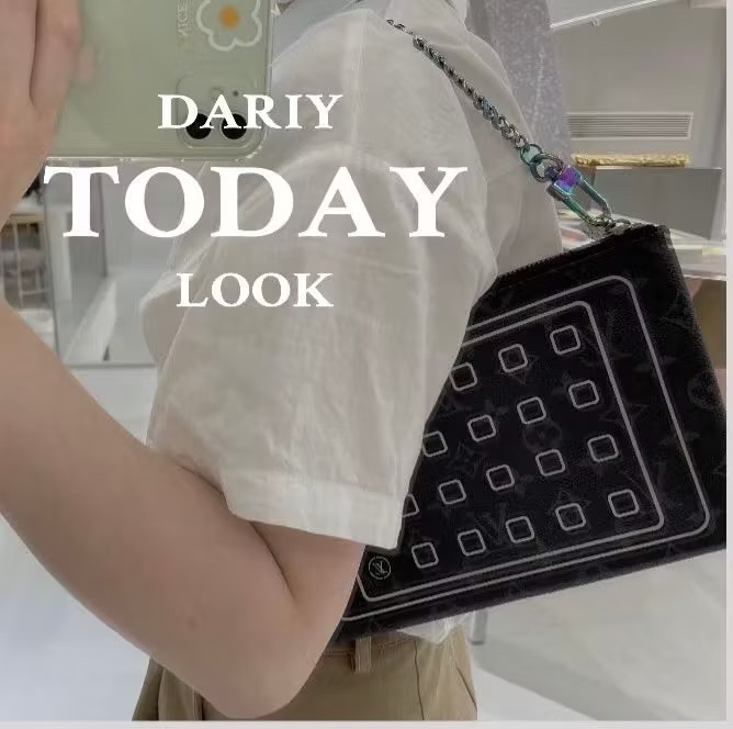 LV 路易威登 Fragment Design 黑老花 藤原浩 七彩鏈條 iPad 手拿包 皮包 腋下包 錢包 手提包-20