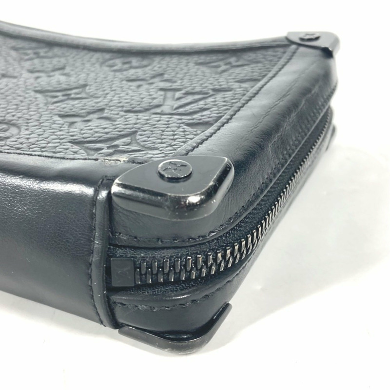 路易威登 M68986 Monogram Soft Trunk 手拿包長皮夾袋包 Taurillon 皮革男士黑色-8