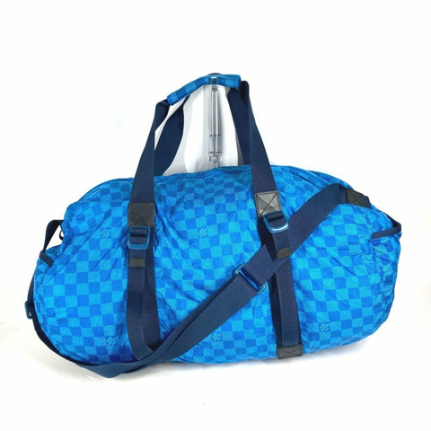路易威登 M97057 Damier Aventure 實用包之旅單肩波士頓尼龍男士藍色