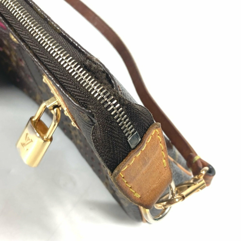 路易威登 M95183 Monogram Verfoux 手袋配件袋單肩包帆布女式紫紅色粉紅色-15