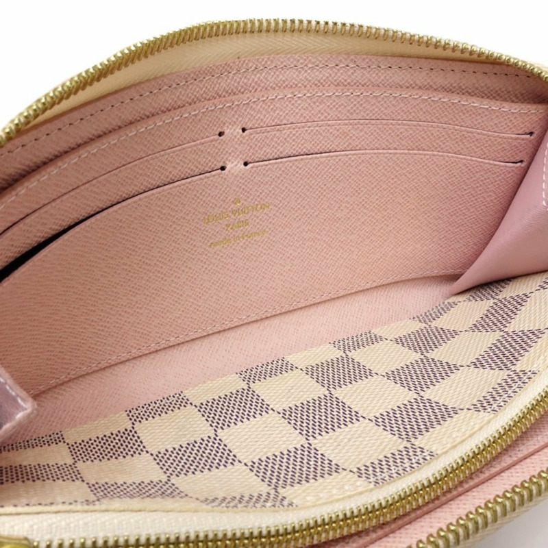 LOUIS VUITTON 路易威登 Damier Azur 長錢包 N61264 Portefeuille Clemence Rose Ballerine 181066-6