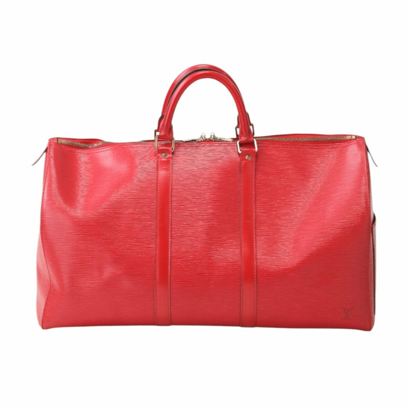 路易威登 波士頓包 Epi Keepall 50 皮革 M42967 卡斯蒂利亞紅 LV-0