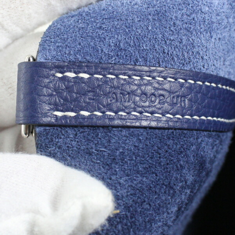 愛馬仕手提包 Picotin Lock 哈薩克 MM 22 Blue Saphir x Brighton Taurillon Clemence Z 印製 HERMES 男女托特包-8