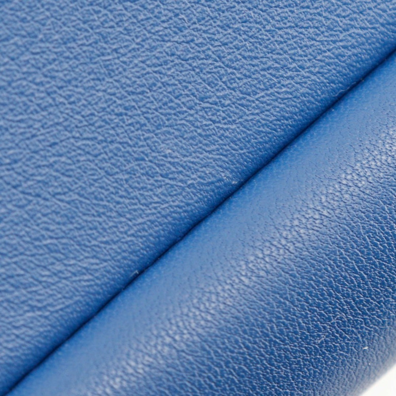 CHANEL 時尚保齡球包手提包單肩小牛皮藍色 2way 雙女式-9