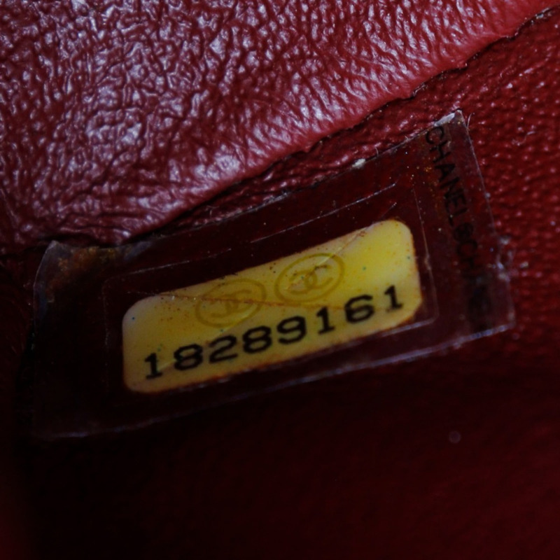 CHANEL 鏈條單肩包，菱形圖案，小羊皮，紅色，旋鎖，迷你鏈條單肩包，女士-8