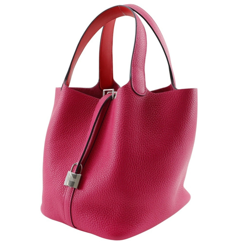 Hermes Picotin Lock MM 手提包 Togo Rose Extreme 2017 粉紅 A 皮帶扣 LockMM 女款-1
