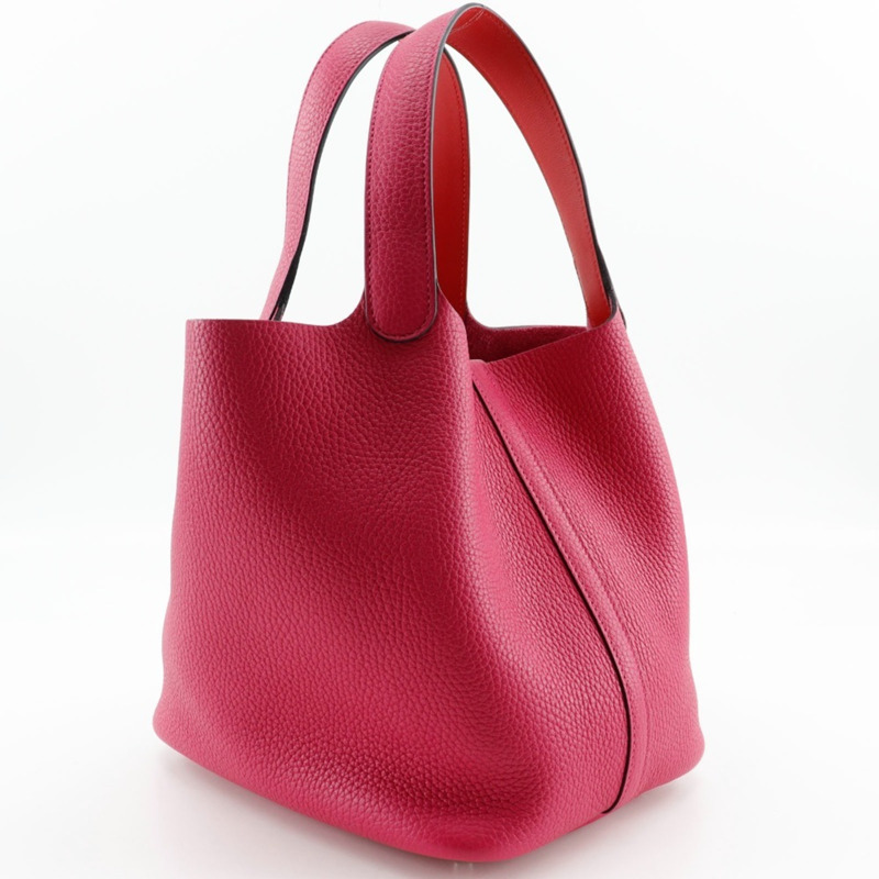 Hermes Picotin Lock MM 手提包 Togo Rose Extreme 2017 粉紅 A 皮帶扣 LockMM 女款-2