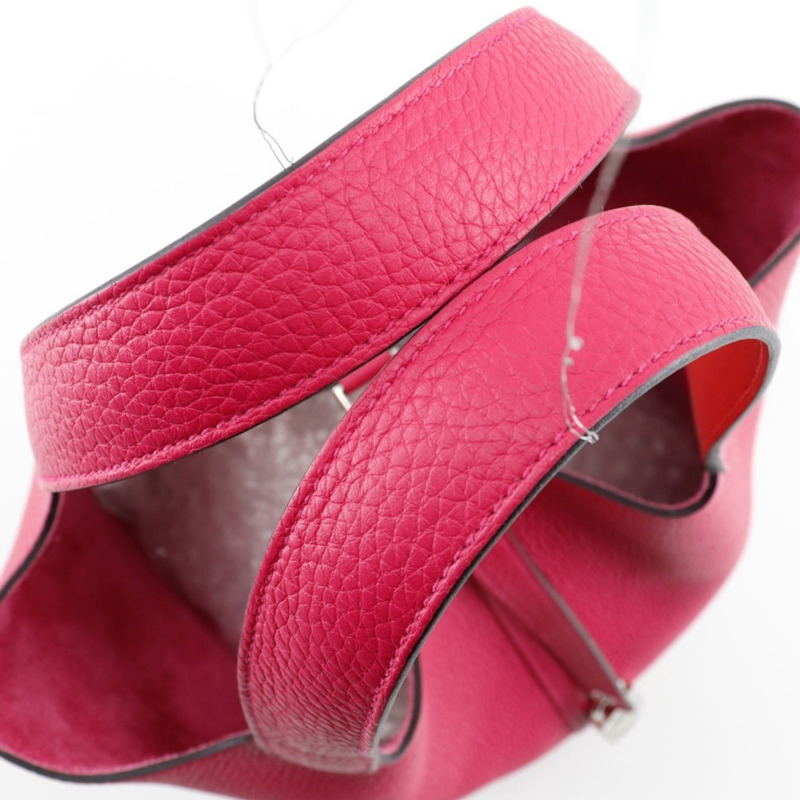 Hermes Picotin Lock MM 手提包 Togo Rose Extreme 2017 粉紅 A 皮帶扣 LockMM 女款-4