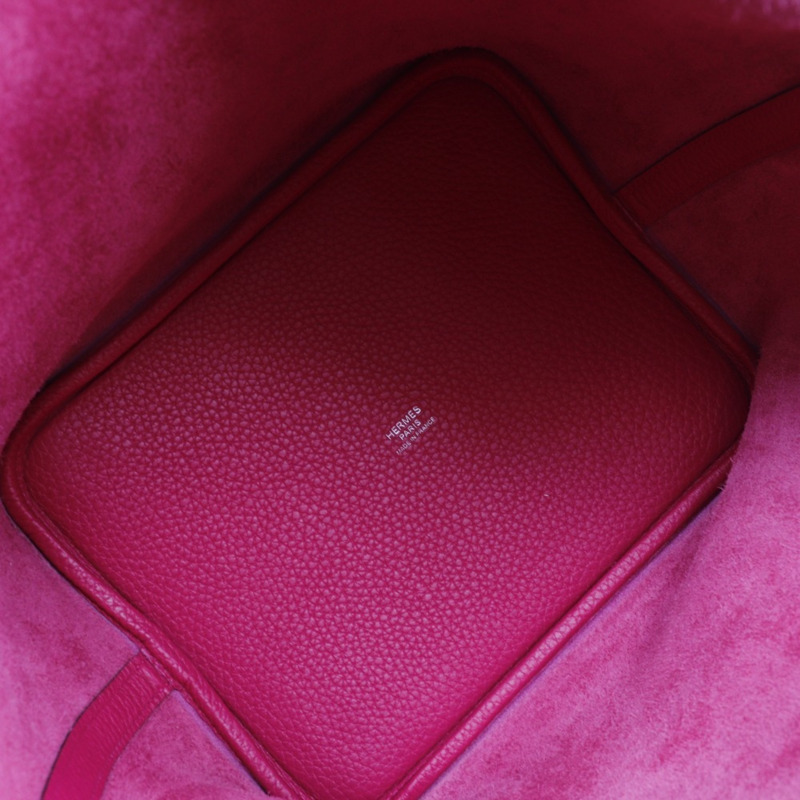 Hermes Picotin Lock MM 手提包 Togo Rose Extreme 2017 粉紅 A 皮帶扣 LockMM 女款-5