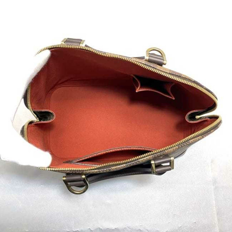 路易威登 手提包 Alma PM f-21769 棕色 Damier Ebene N5315 帆布皮革 BA1014 路易威登 女士 男士-4