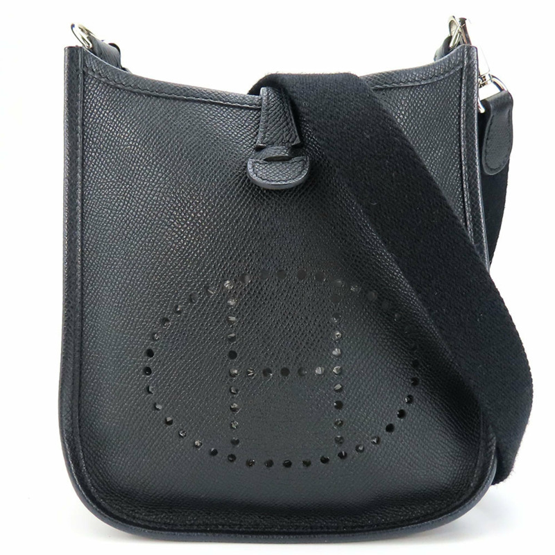愛馬仕單肩包 Evelyn TPM Epsom 黑色 16 X Stamp Pochette 女士 HERMES-0