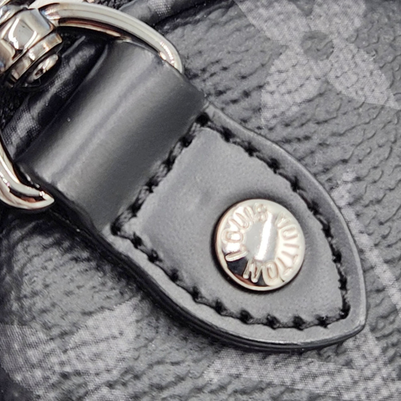 路易威登 LOUISVUITTON Monogram Eclipse Porte Monnaie Cle M62796 帆布金屬男士小包皮夾/零皮夾零皮夾鑰匙圈戒指-6