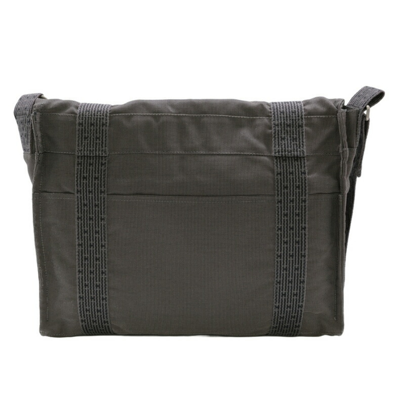 HERMES 愛馬仕 Air Line Bassus MM 肩背包 尼龍帆布 灰色-2