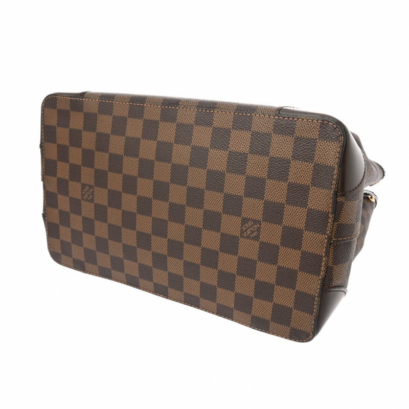 LOUIS VUITTON Damier Hampstead 小號棕色 N51205 女士帆布手提包-6