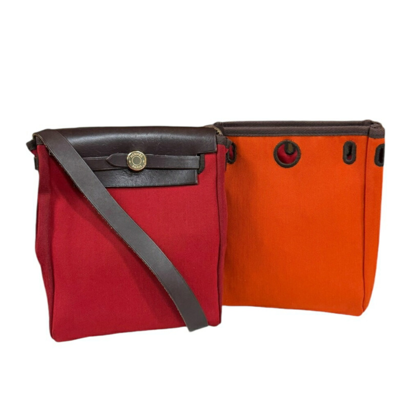 Hermes 安全氣囊 TPM 單肩包 帆布 紅色 女款 HERMES-main