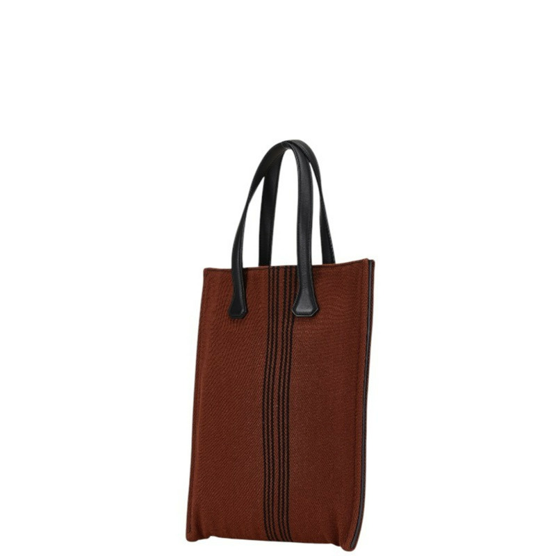 Hermes Potamos Cabas PM 手提包 手提包 棕色皮革帆布 女士 HERMES-1