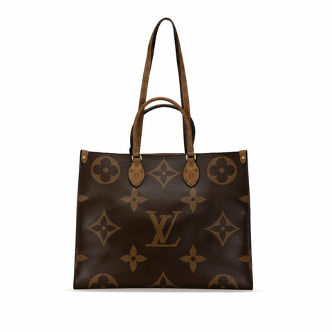 路易威登 Monogram Giant Reverse On-the-Go GM 手提包托特包 M44576 棕色 PVC 皮革女士路易威登LOUIS VUITTON官方線上旗艦店