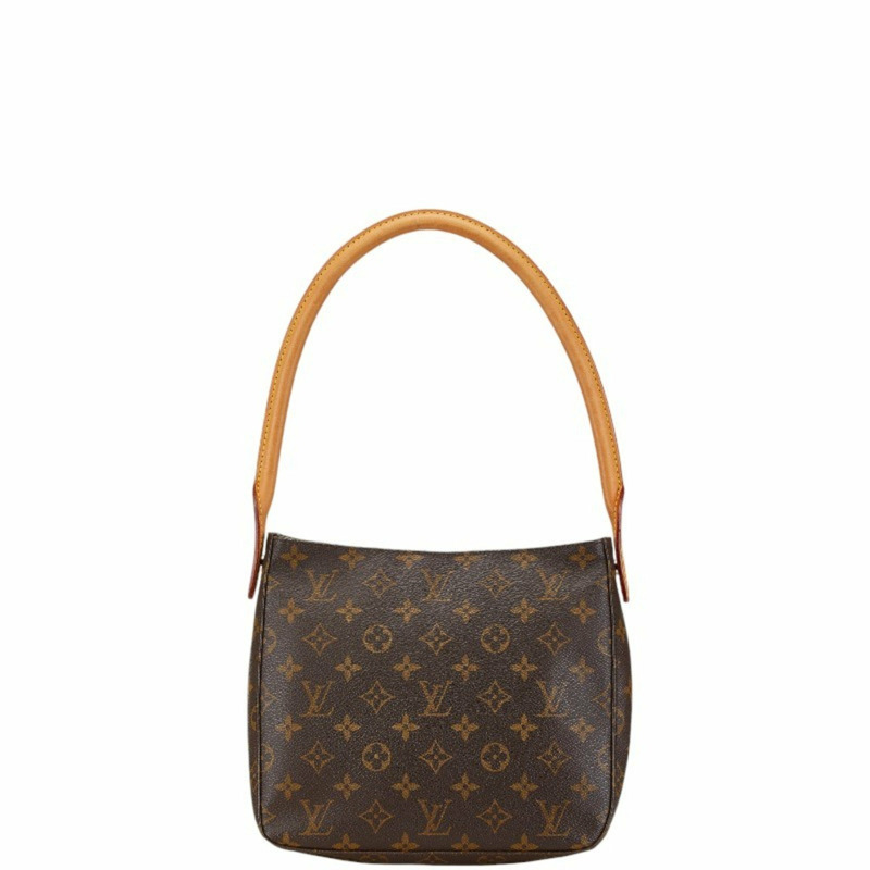 路易威登 Monogram Looping 中型單肩包 手提包 M51146 棕色 PVC 皮革 女士路易威登 LOUIS VUITTON-0