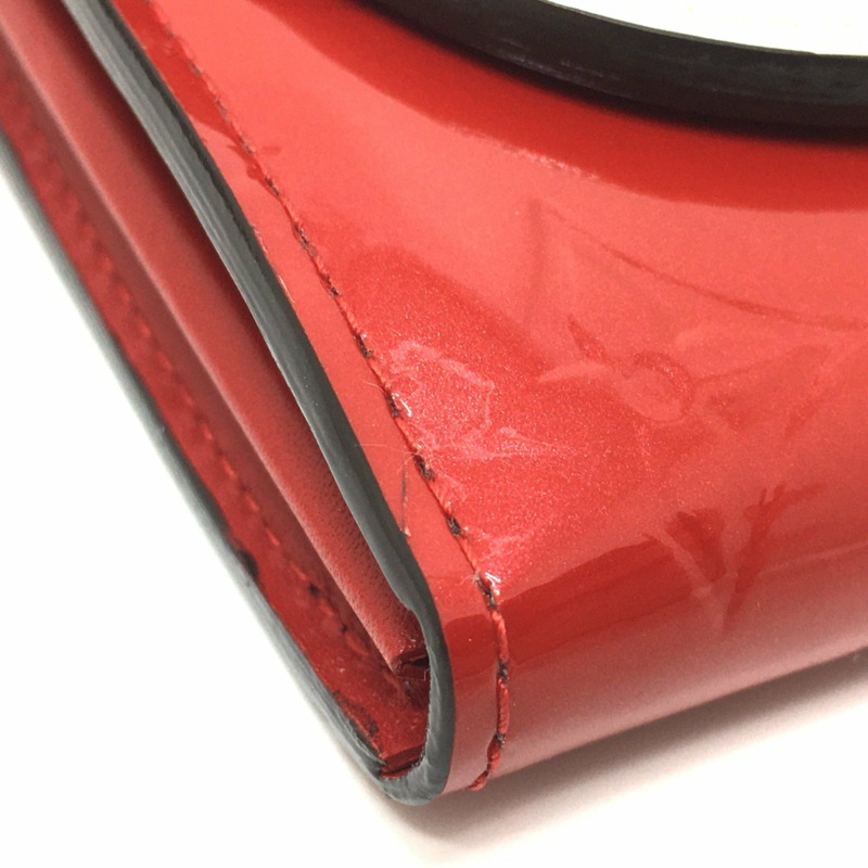 路易威登 M90489 MonogramVernis 長皮夾 Slys 紅色-3